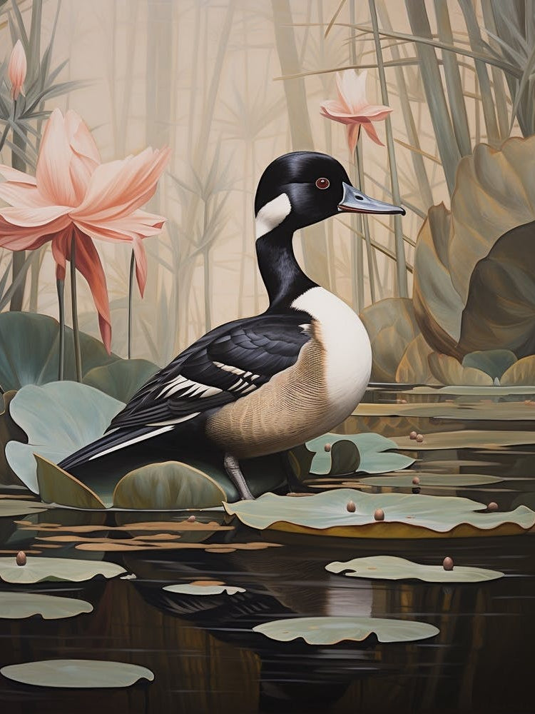 Dark And Moody Botanical Bufflehead