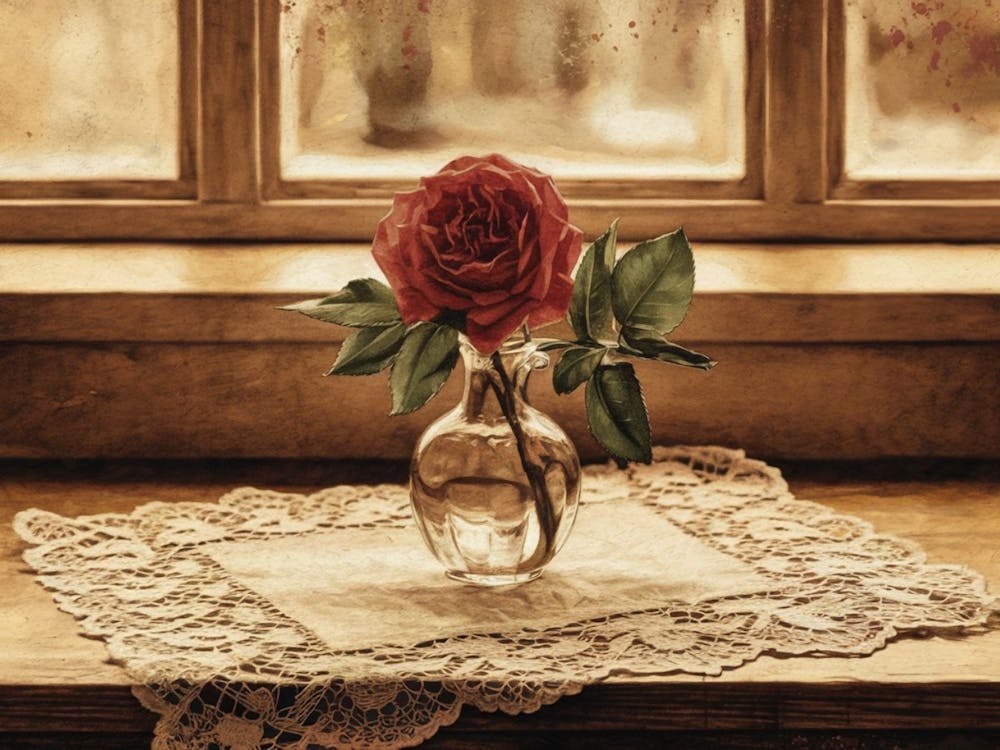 Rose By The Window
