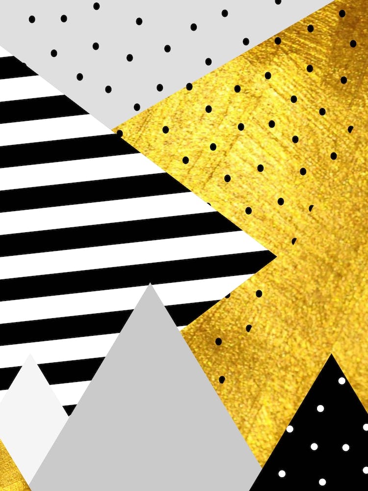 Gold Abstract Grey