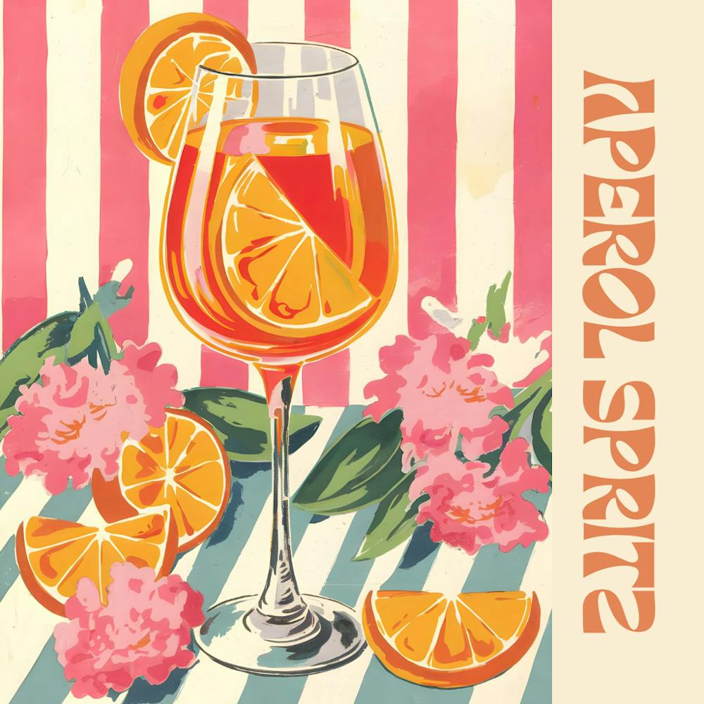 Aperol spritz vintage Style