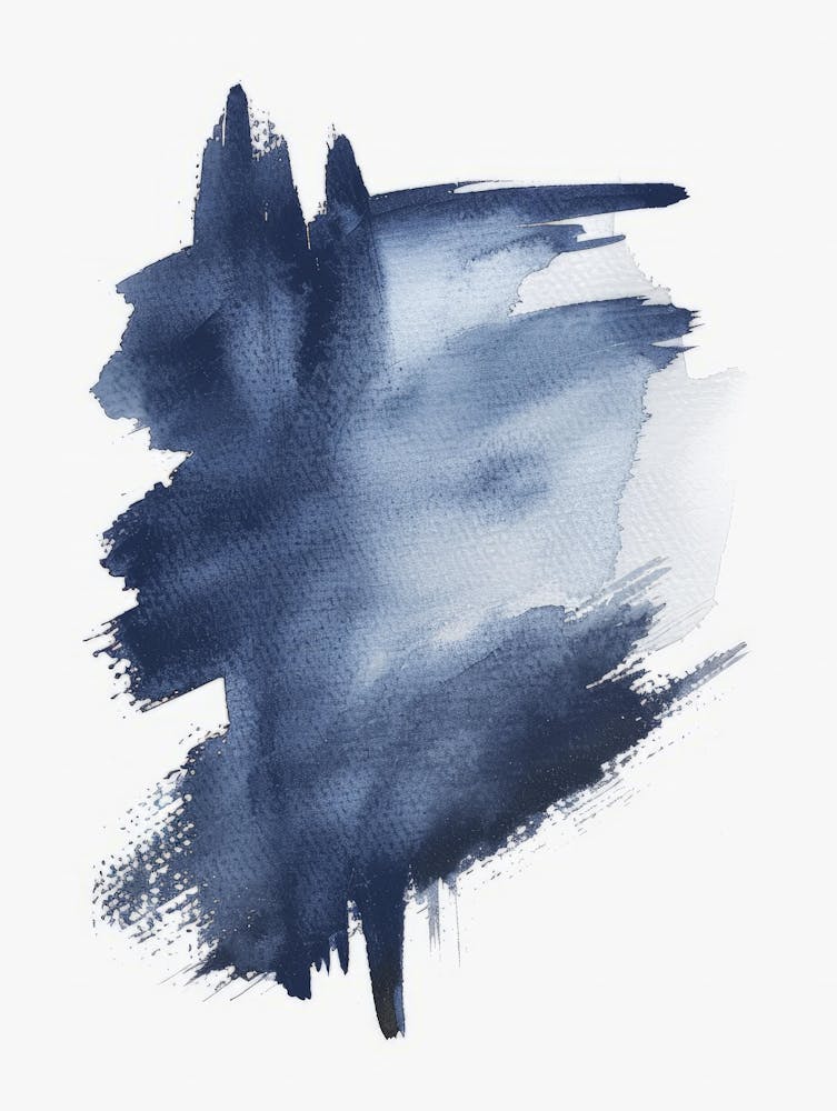 Blue Paint Brush Stroke