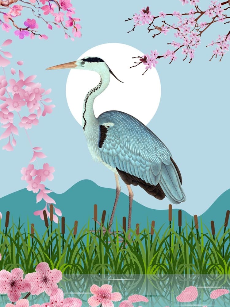 Heron In Spring