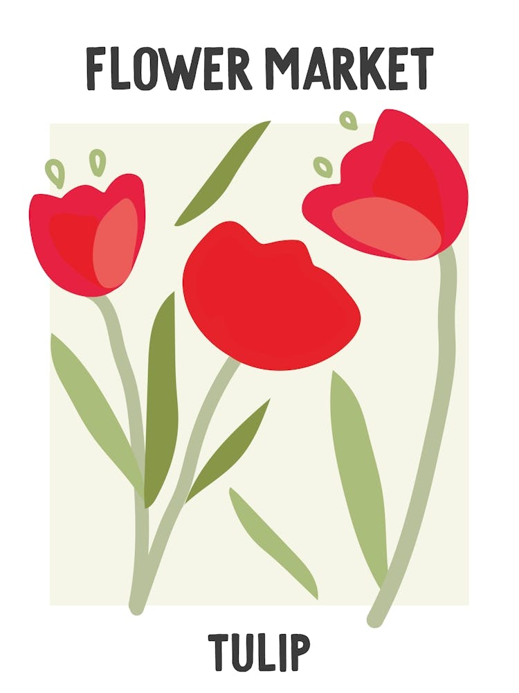 Flower Market Poster Tulip