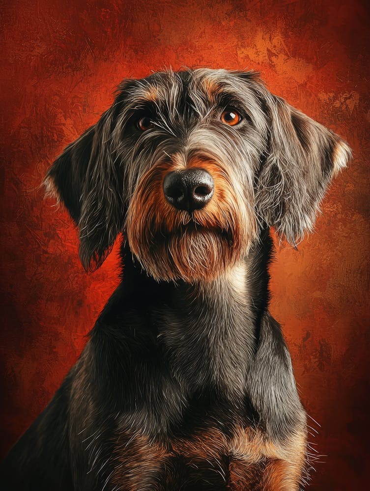 Dachshund Portrait. Generated AI.