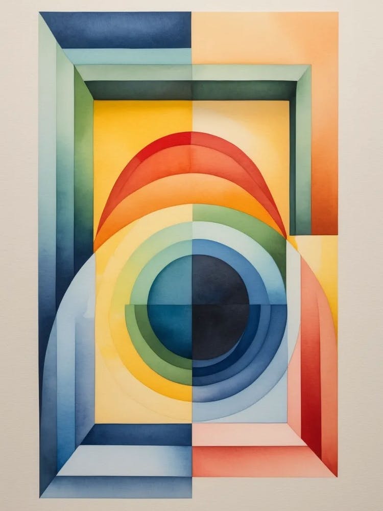 Mirror Of The Soul - Abstract Watercolor Painting