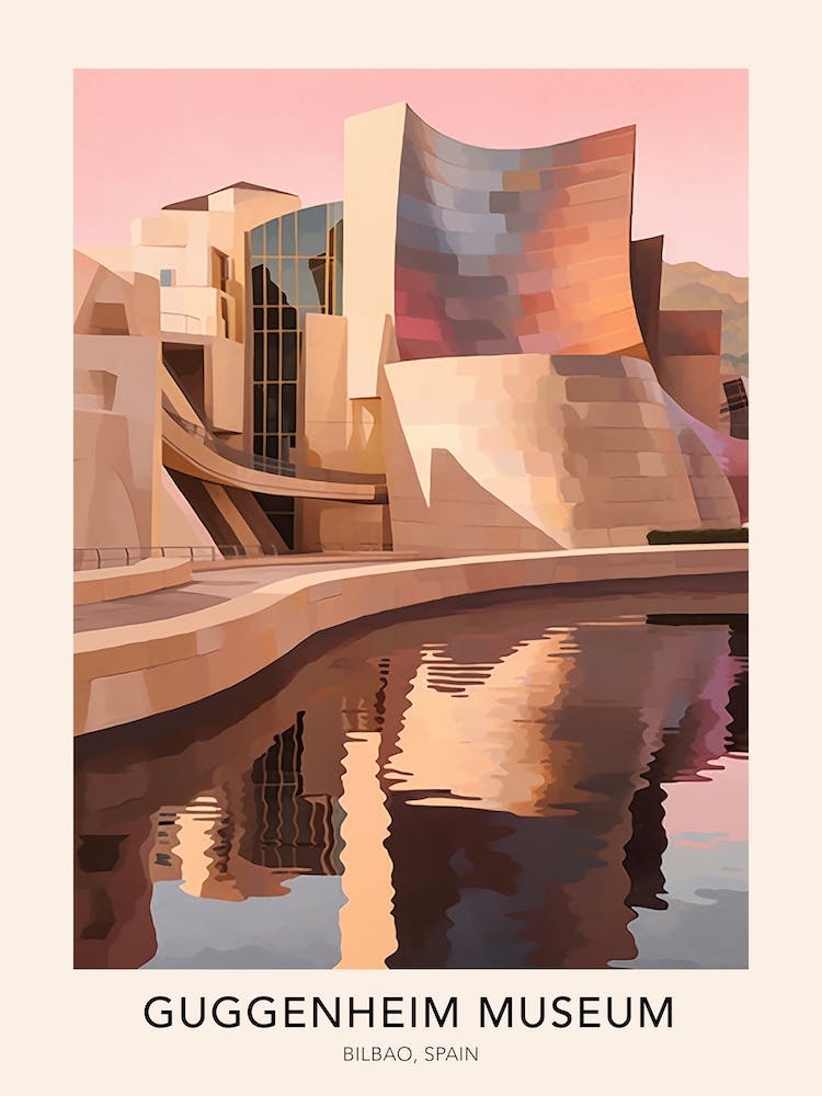 Guggenheim Museum Bilbao Spain Travel Poster