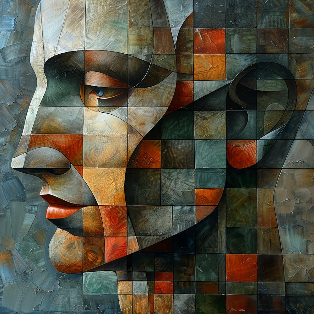 Abstract Of A Man'S Head