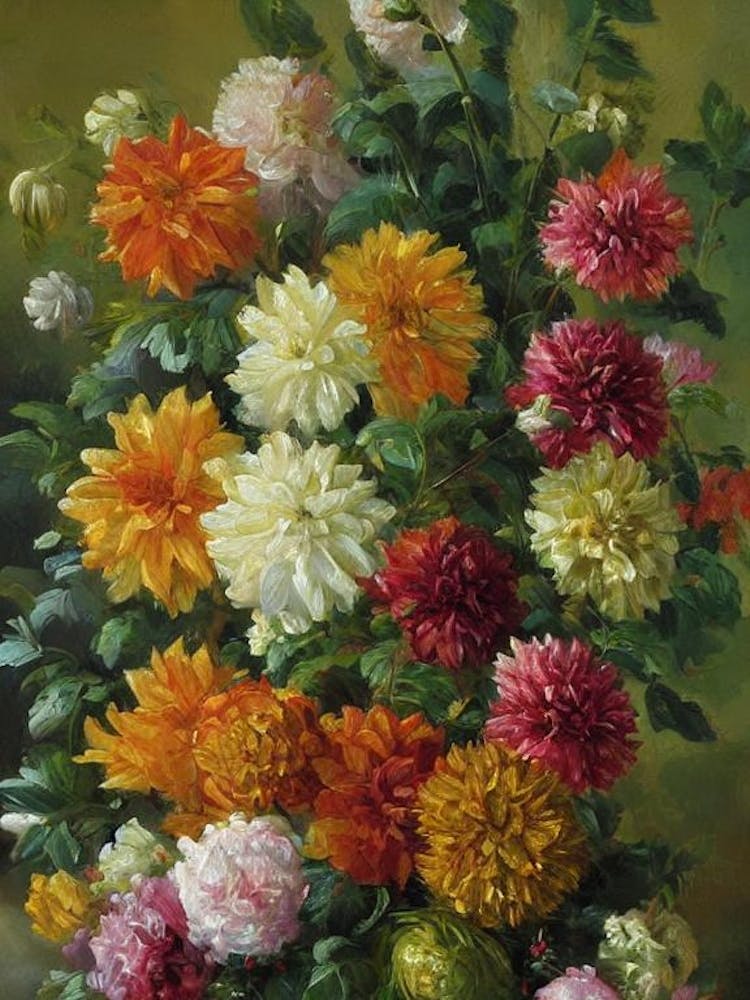 Dahlia Painting 1 Flower