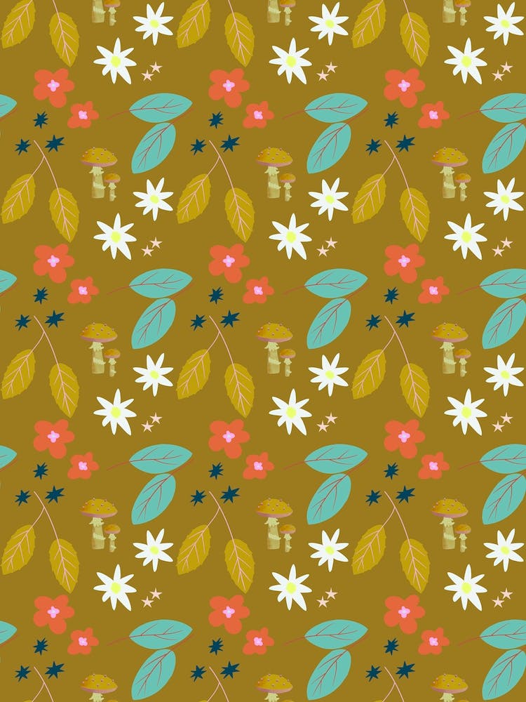 Army Green Mushroom Design