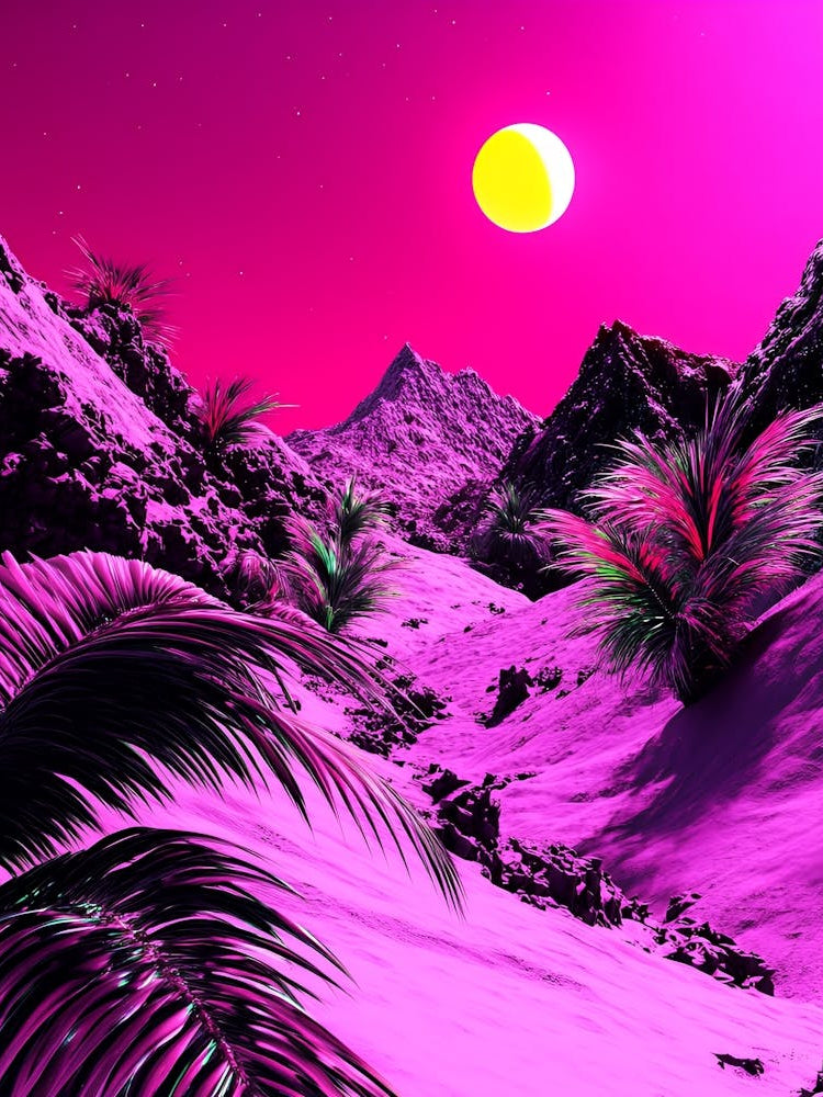 Pink Desert Landscape