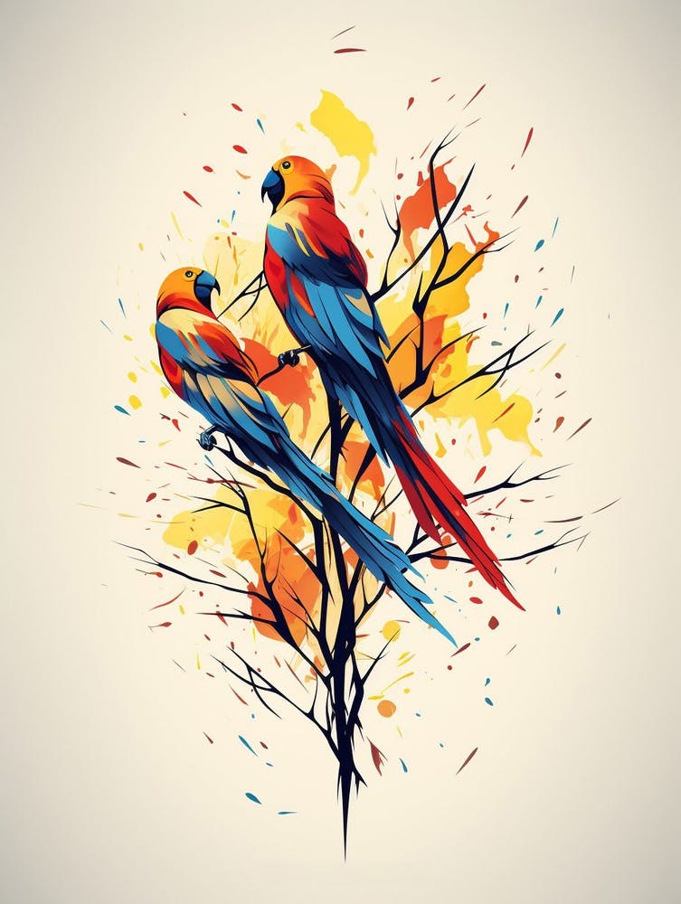 Parrot Minimalist Abstract 1