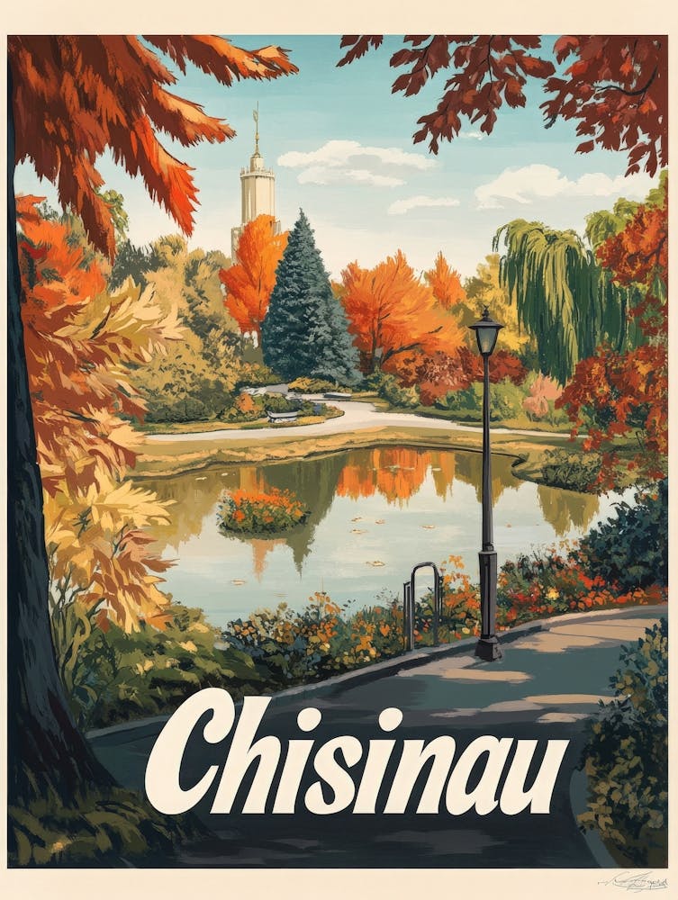 Aihrgdesign A Mid Century Modern Travel Poster For Chisinau 1