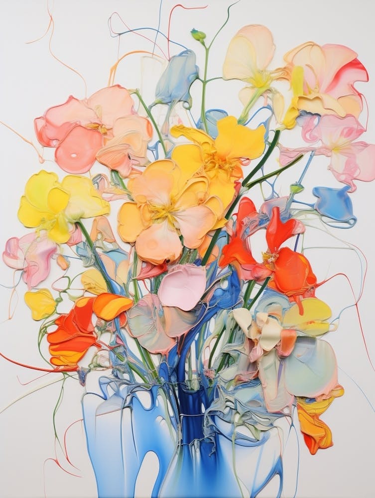 Abstract Flower Painting Freesia 3