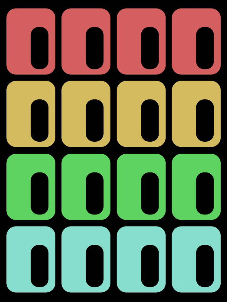 RYBG Modernist Brutalism Window Architecture Inspired Rainbow