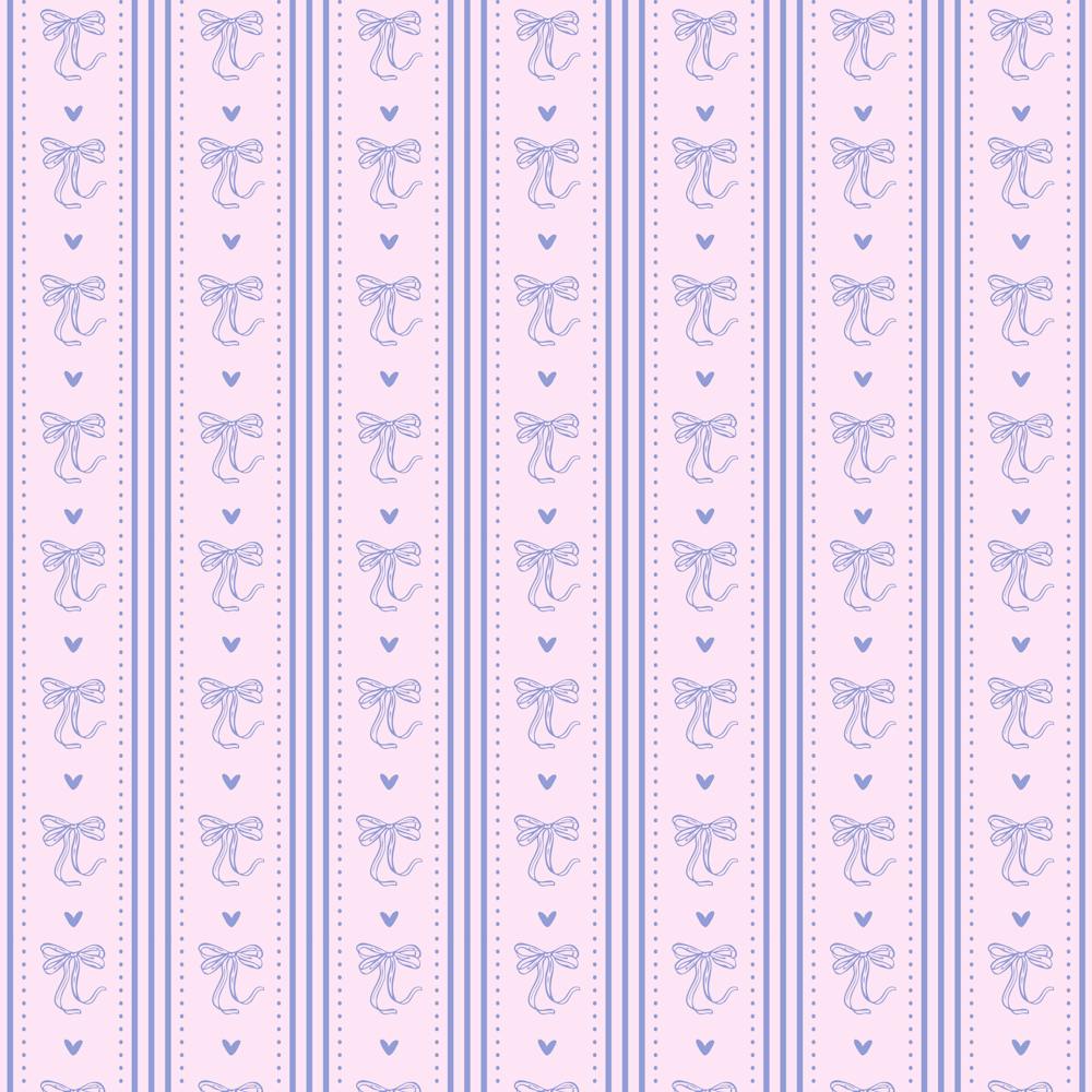 Striped Bow Wall Art | Girly Gallery Wall Art, Baby Blue 1