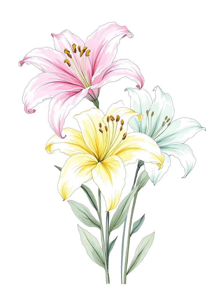 Dreamy Soft Botanical Blooms in Vintage Hues