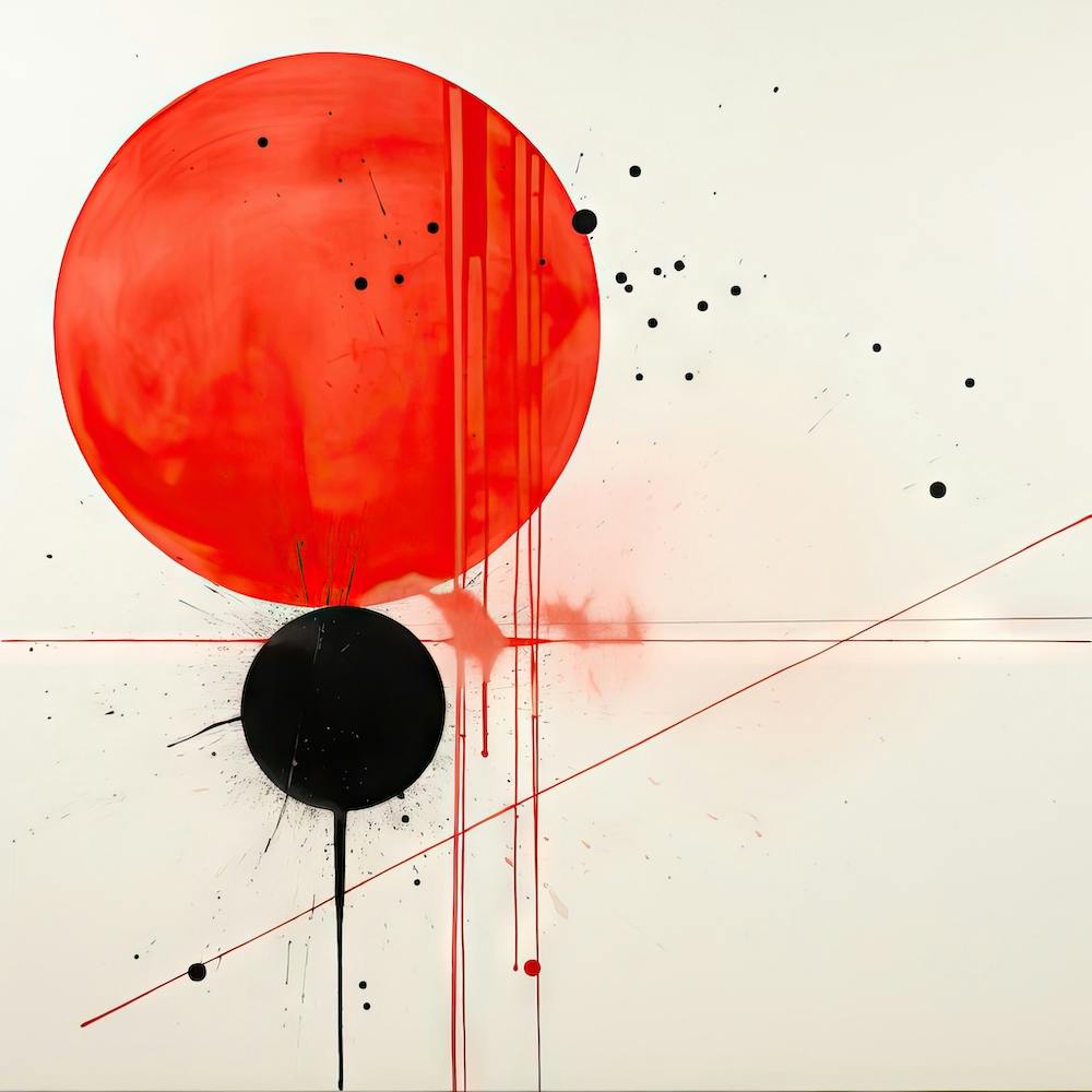 Abstract Painting Red Bubble