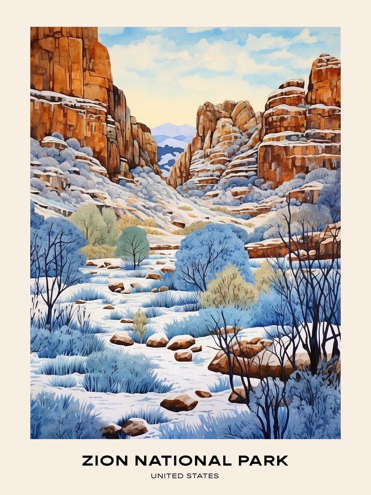 Zion National Park United States 2 Poster