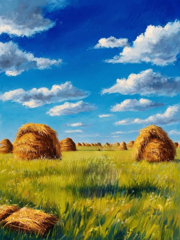 Hay Bales In The Field