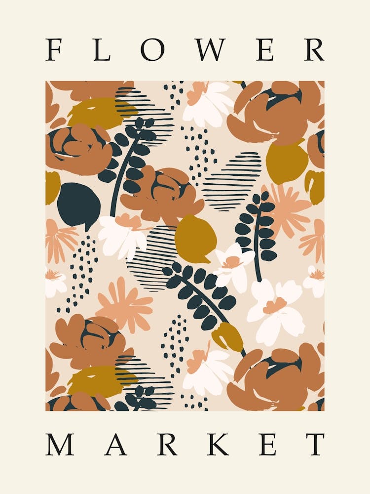 Neutral Flower Market Print 3