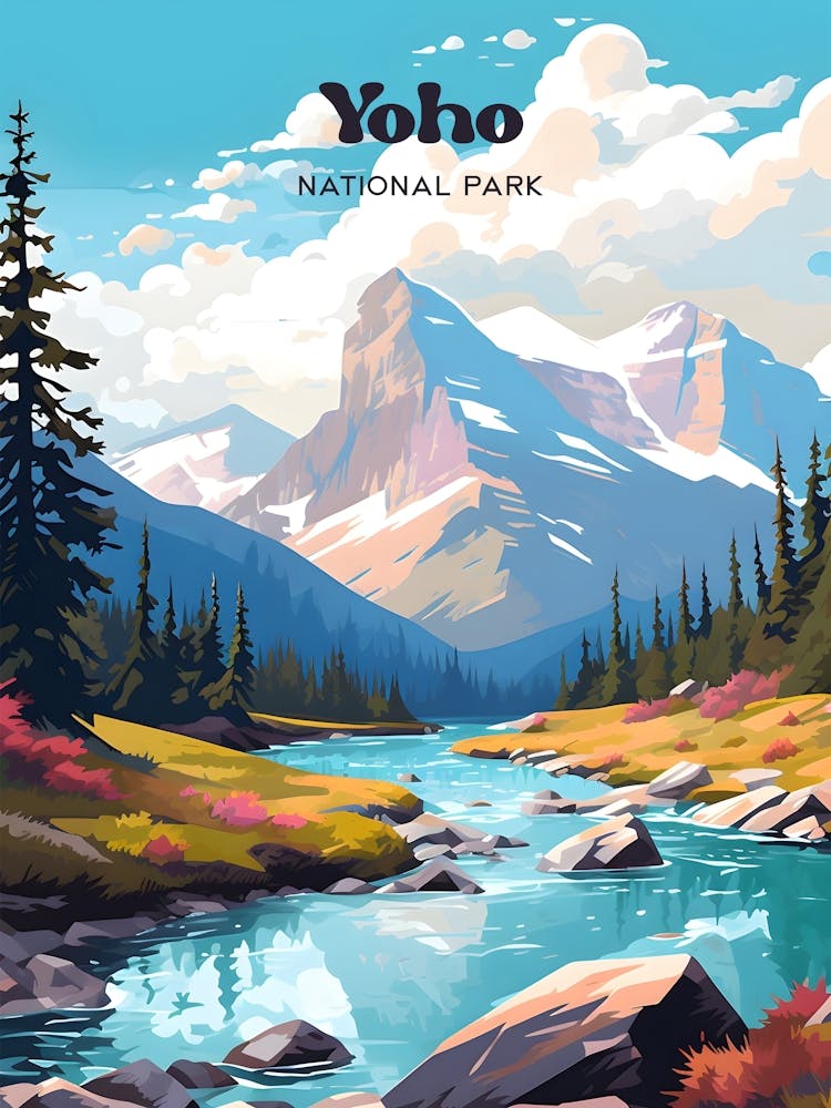 Yoho National Park Canada Adventure Travel Art