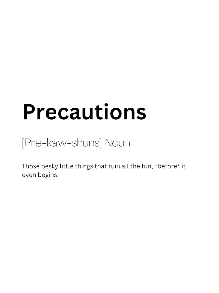 Precautions Definition Meaning 1