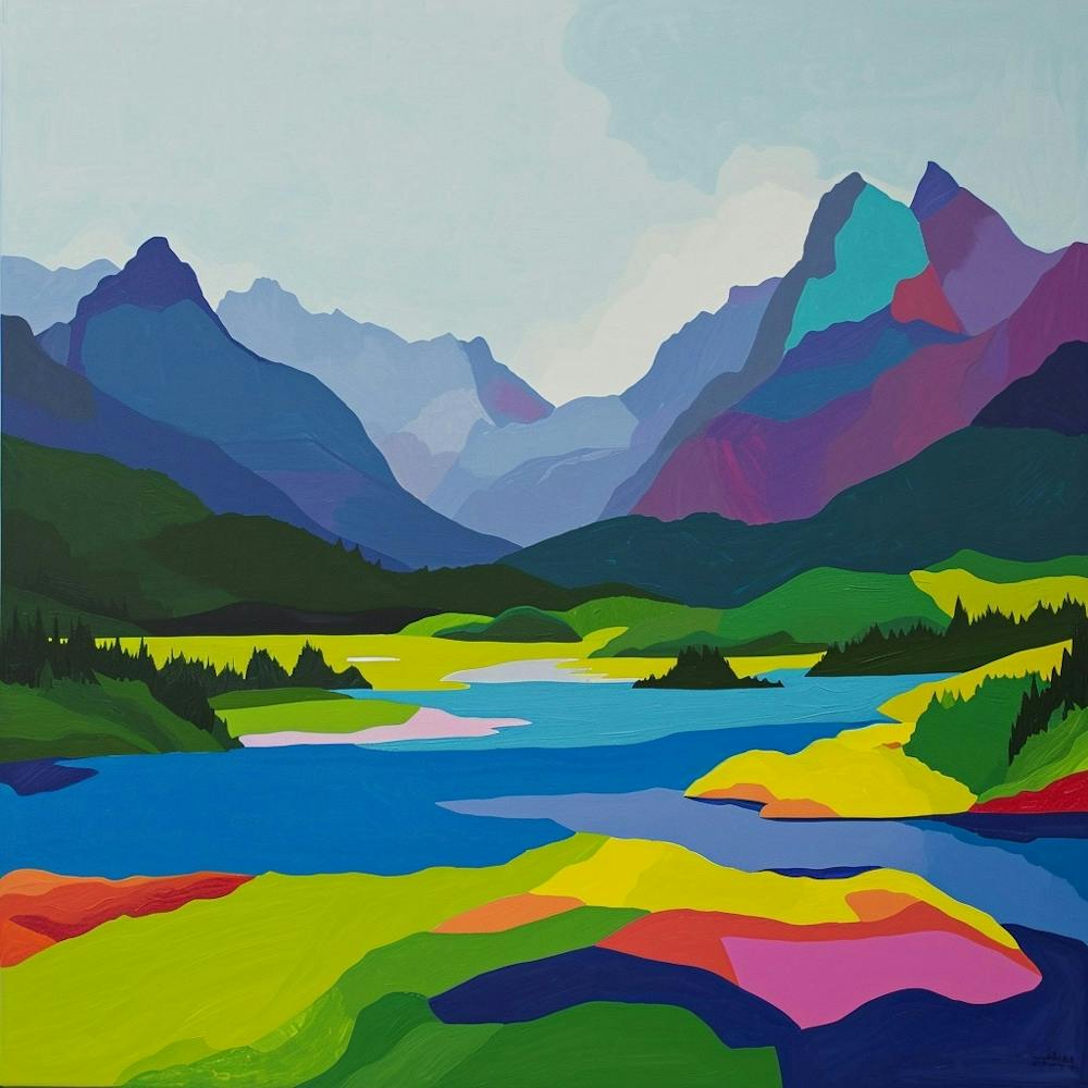 Colourful Abstract Nahuel Huapi National Park Argentina 2