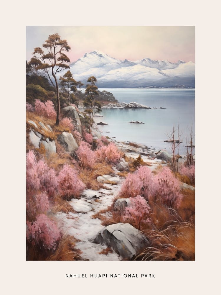 Dreamy Winter National Park Poster  Nahuel Huapi National Park Argentina 3