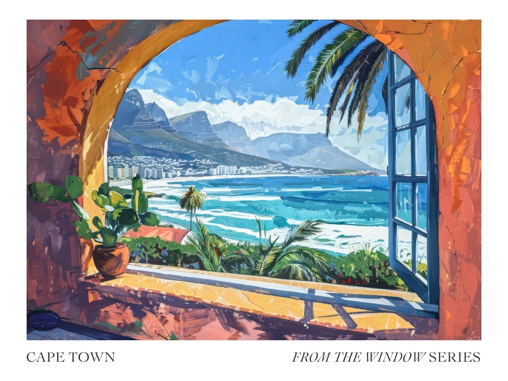 Cape Town From The Window Series Poster Painting 4