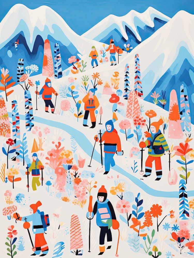 Portillo   Chile, Ski Resort Illustration 3