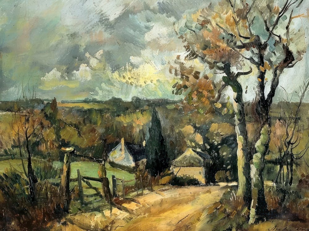 Pastoral Perfection Painting Inspired By Paul Cezanne