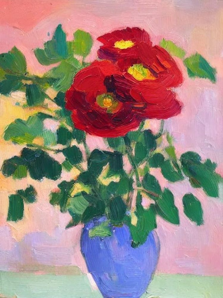 Ranunculus 2  Matisse Style Flower