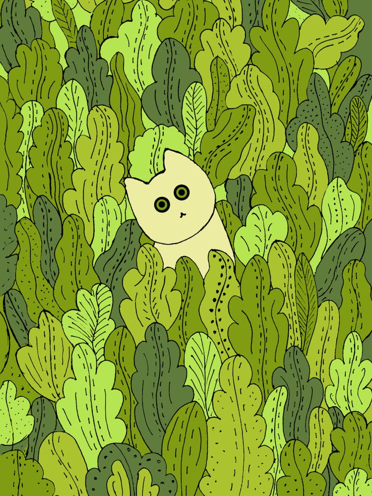 Cat In A Jungle