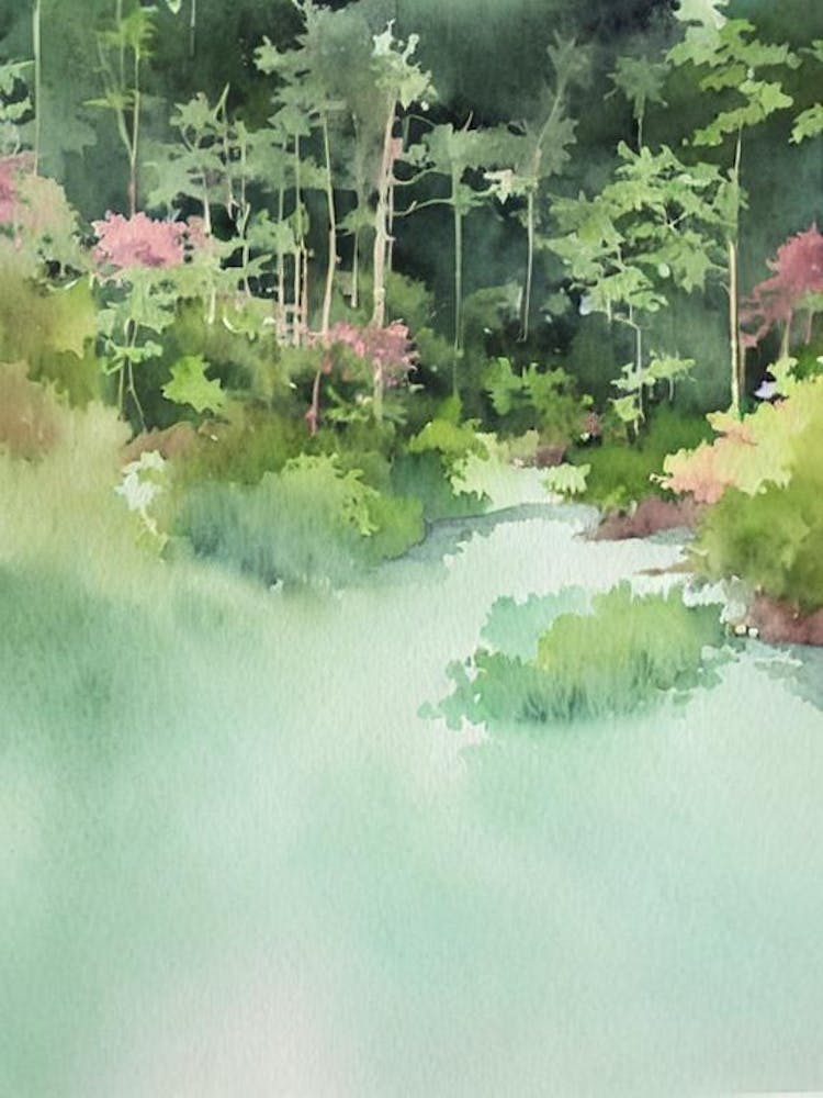 Taman Negara National Park Malaysia Water Colour Poster