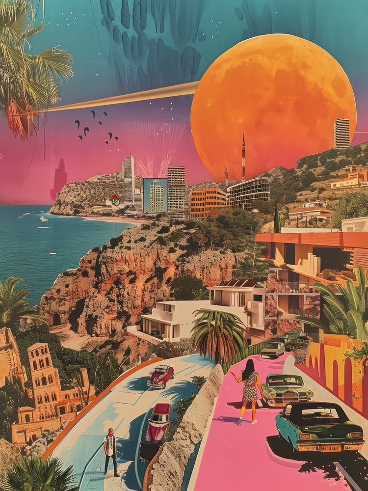 Ibiza   Retro Collage Style 1