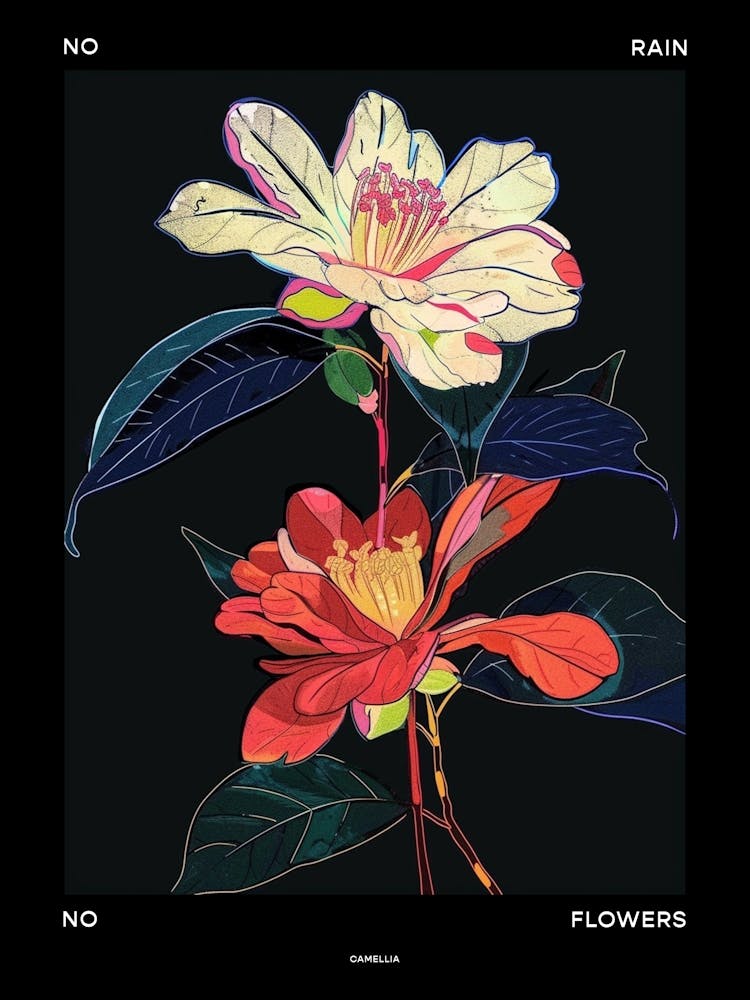 No Rain No Flowers Poster Camellia 1