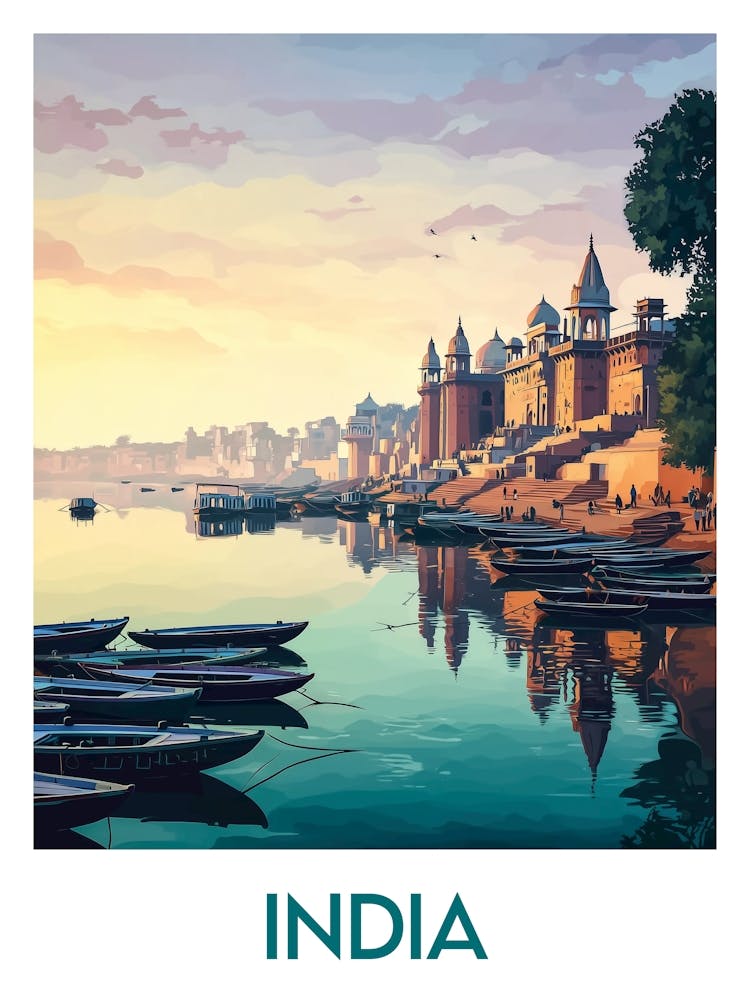 Affiche de voyage India
