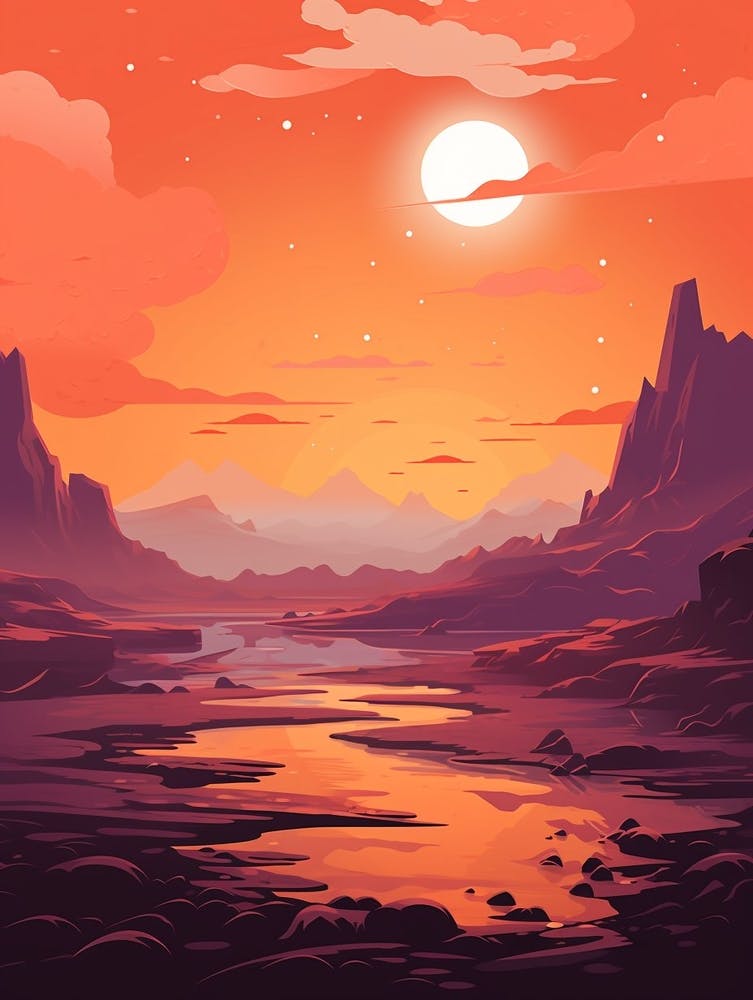 Alien Landscape Abstract Minimalist 8