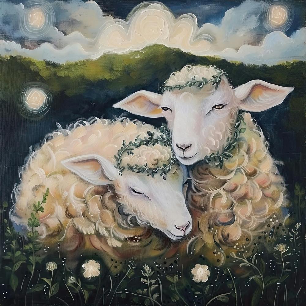 Sheep Fairycore Painting 2