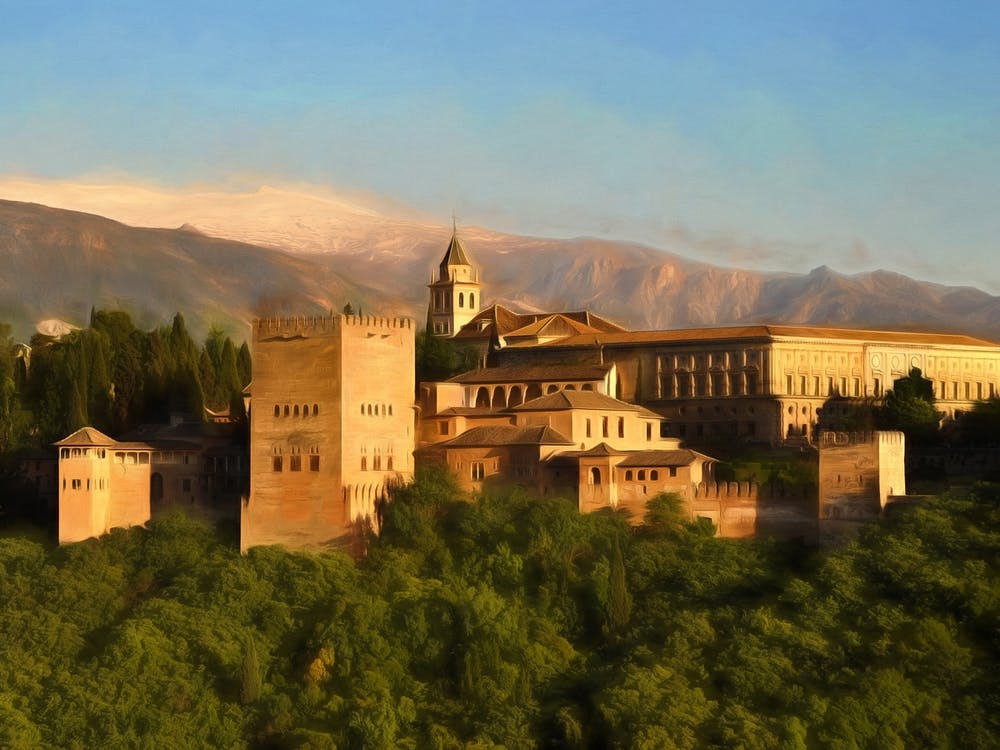 Alhambra Palace And Sierra Nevada