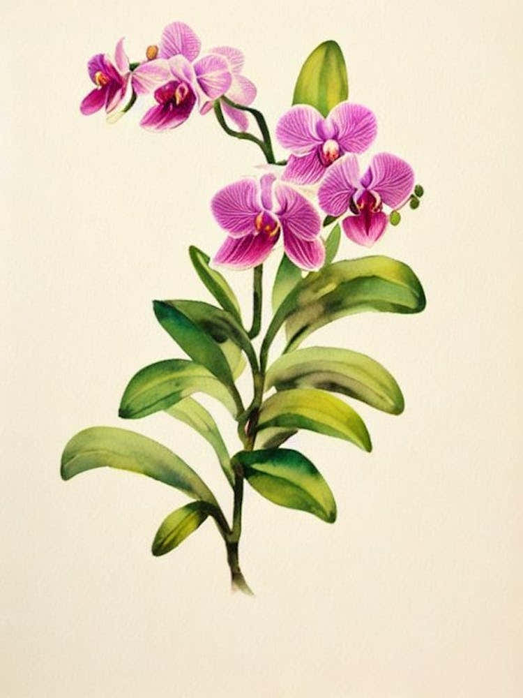 Orchids Vintage Flowers Flower