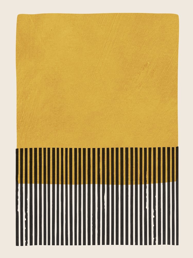 Mustard And Black Vertical Lines