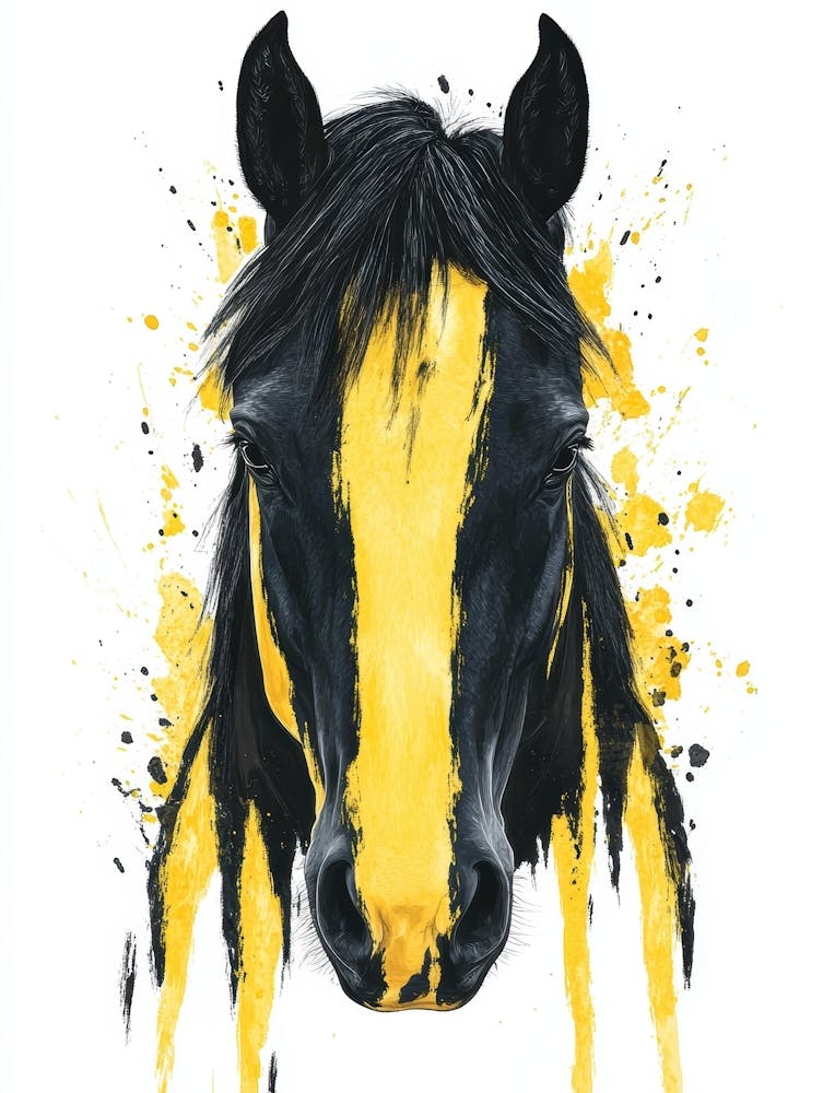 Yellow Horse Canvas Print