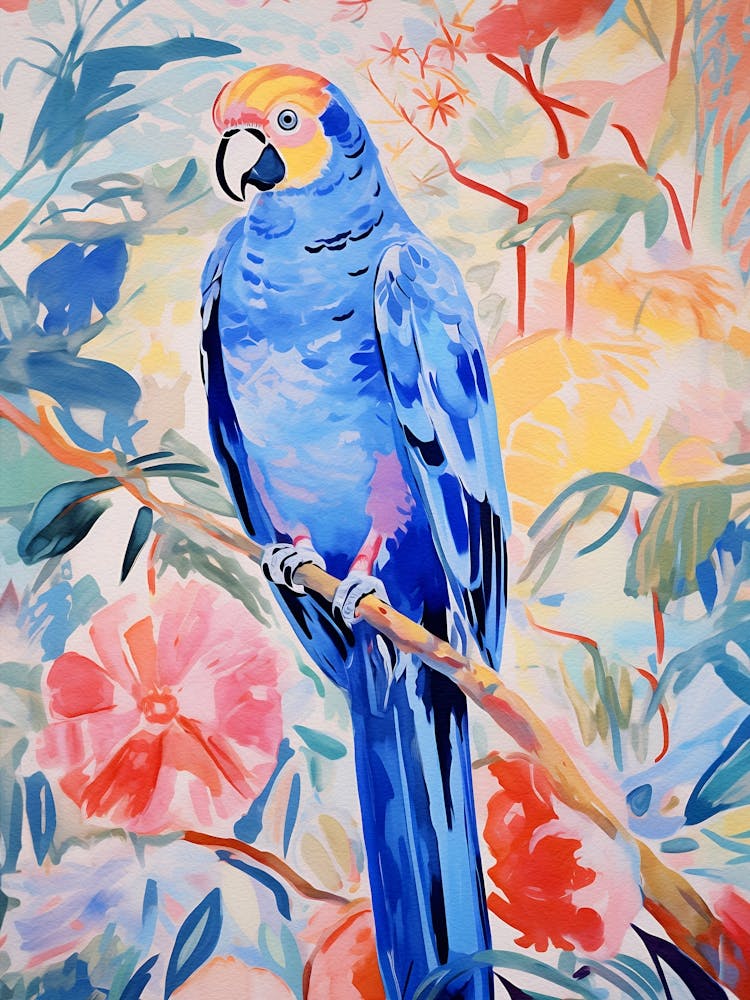 Blue Parrot Painting