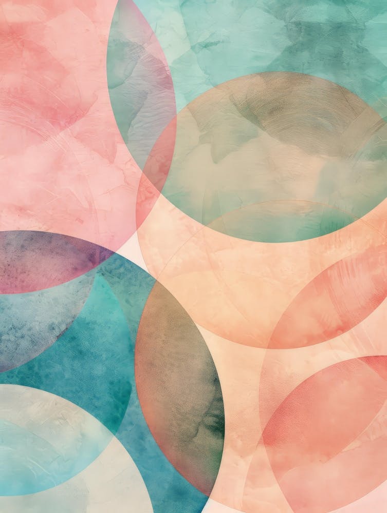 Abstract Watercolor Circles