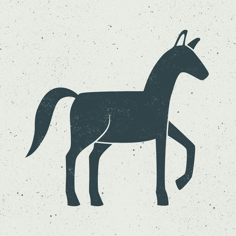 Horse Lino Block Print