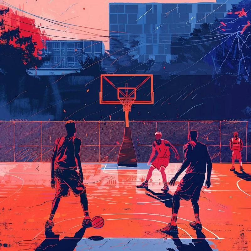 A Basketball Match Lofi Illustration 1718670951 2