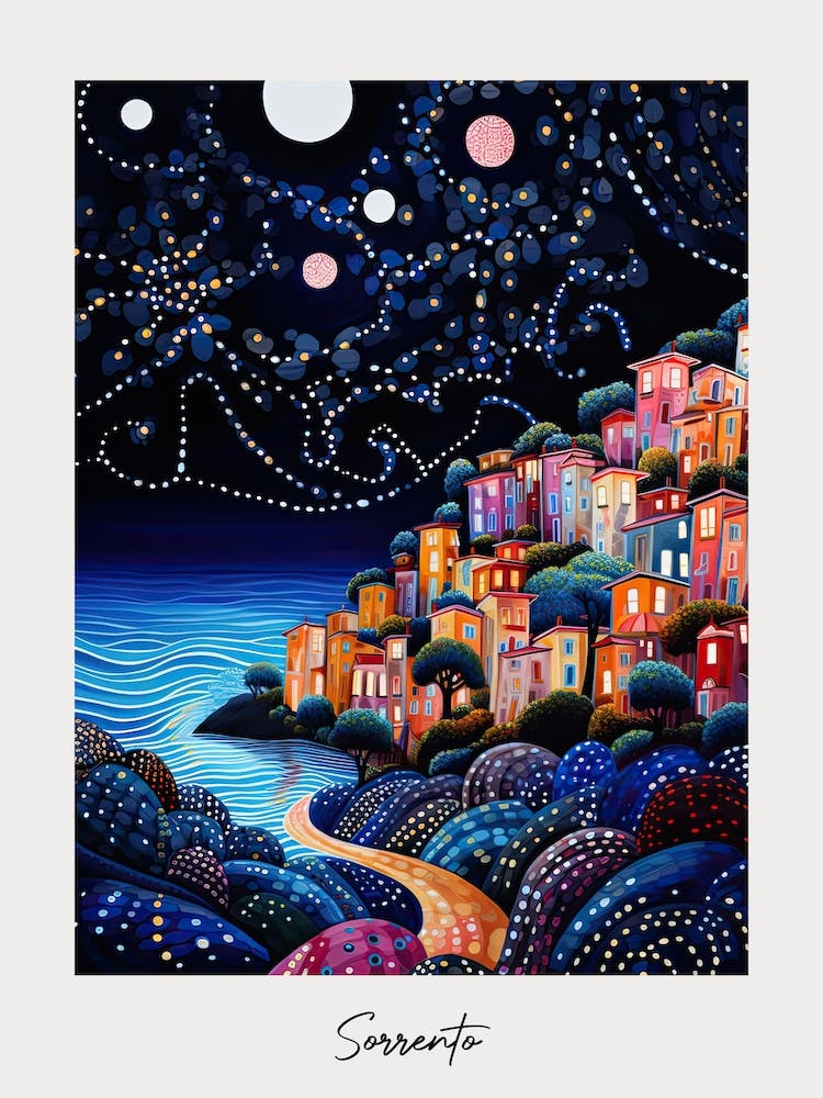 Poster Of Sorrento, Italy, Illustration In The Style Of Pop Art 4