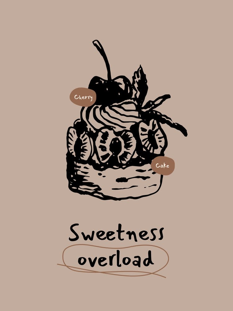 Sweetness Overload Dessert Illustration