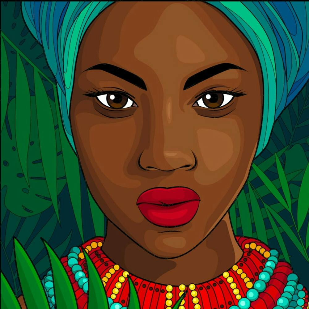 African Woman In A Turban